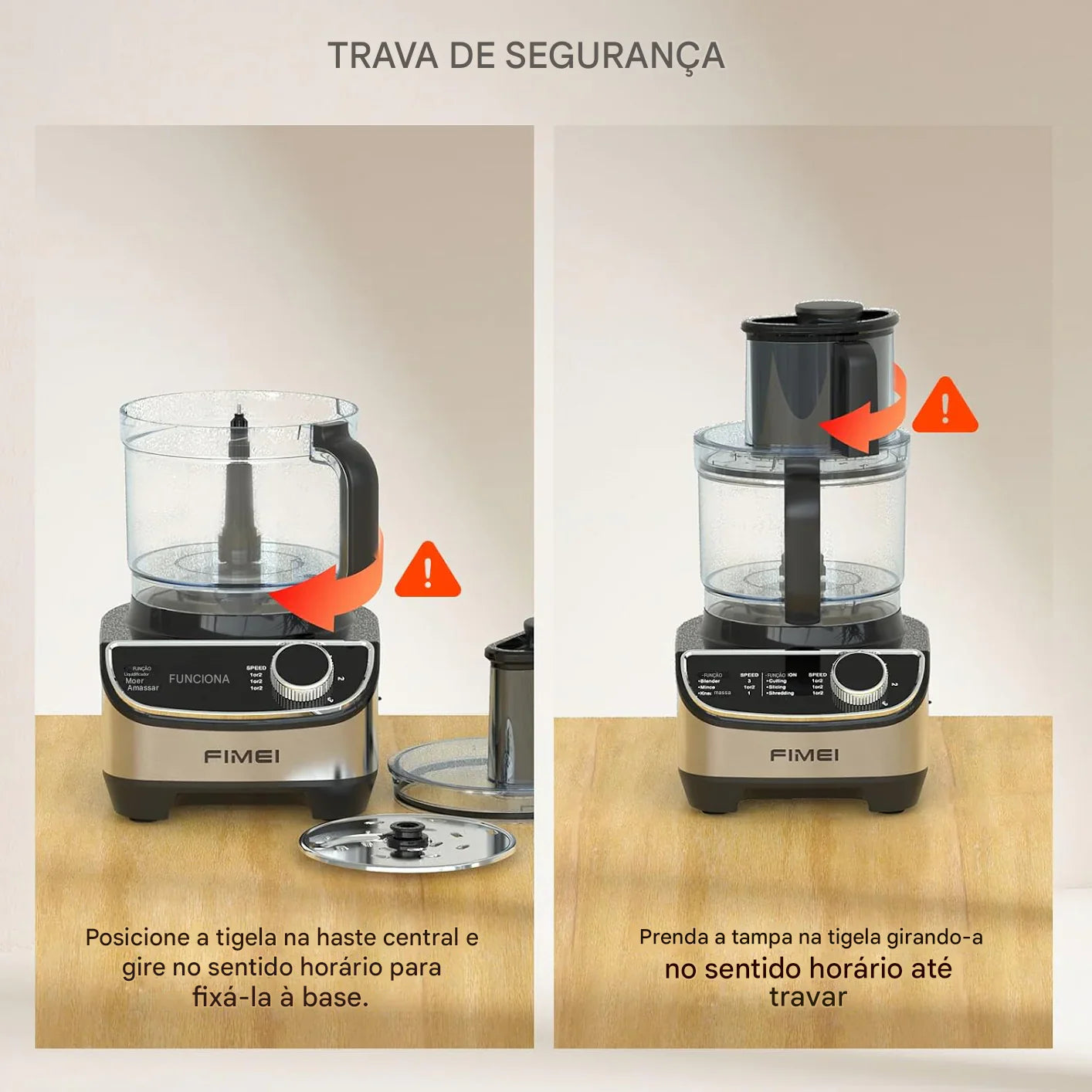 Processador De Alimentos Fimei De 12 Xícaras Com Lâminas