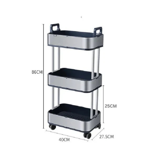 Organizador Móvel em Aço Inoxidável
