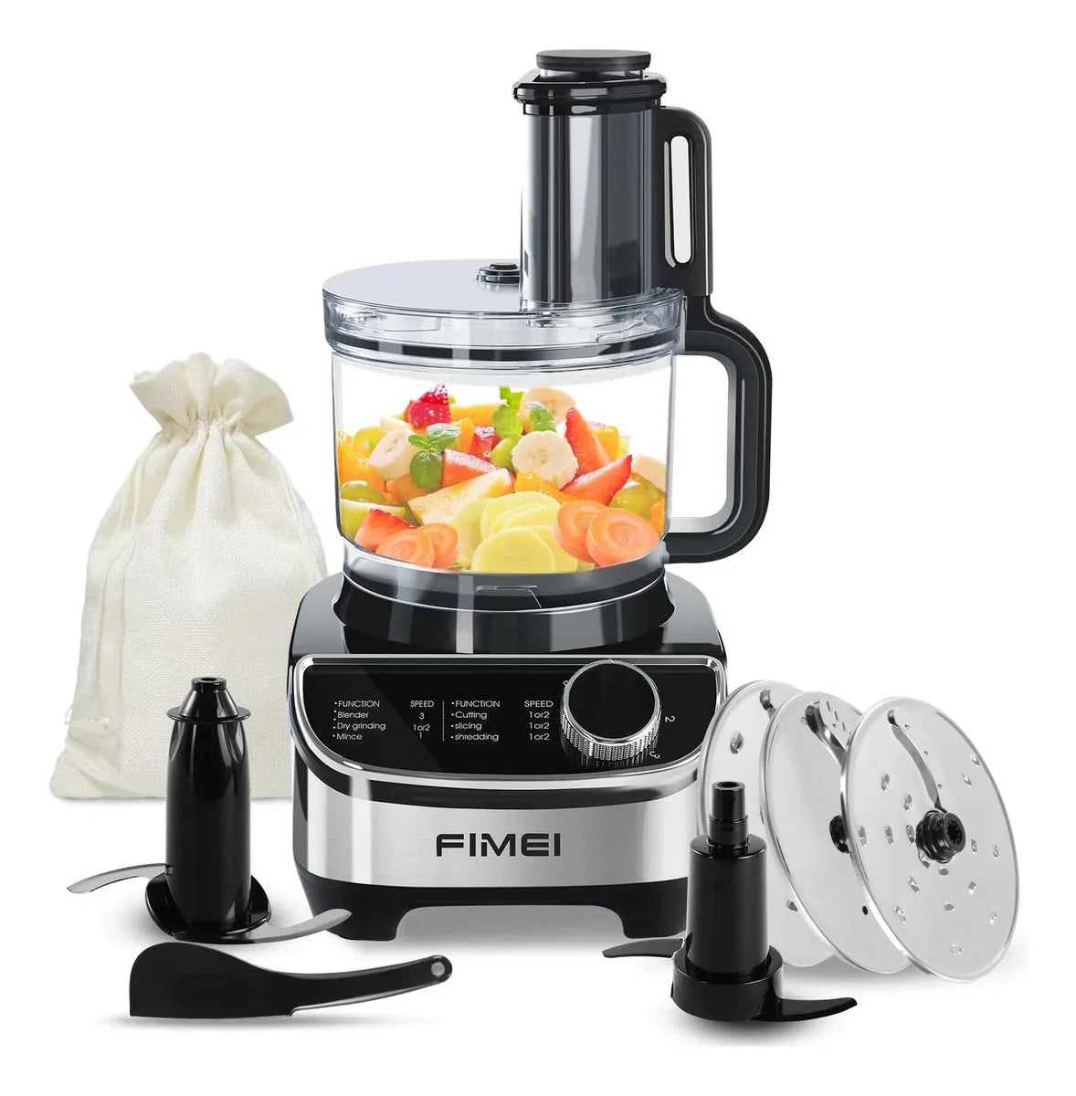 Processador De Alimentos Fimei De 12 Xícaras Com Lâminas
