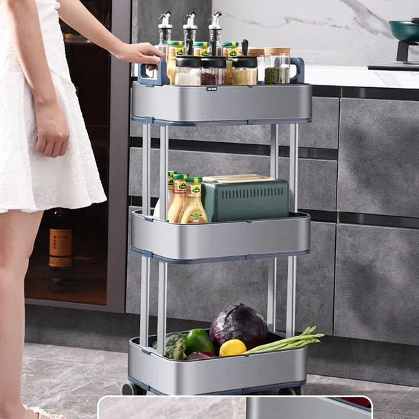 Organizador Móvel em Aço Inoxidável