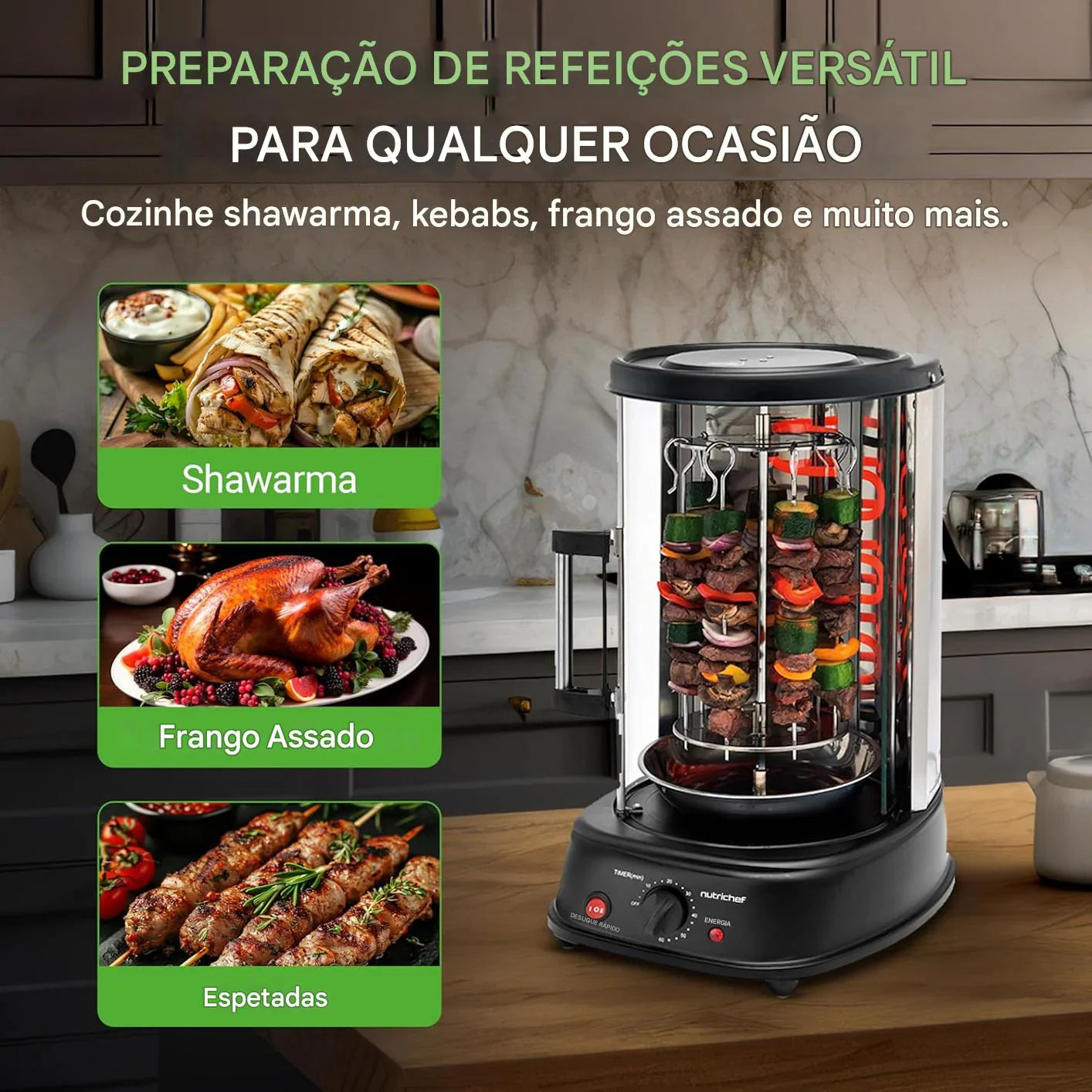 Forno Giratório Vertical NutriChef